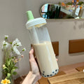 Custom Logo ins-style elephant straw milk tea cup | Premium Corporate Gifts and Custom Gifts