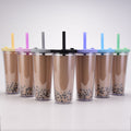 Custom Logo Double-layer plastic thick straw cup | Premium Corporate Gifts and Custom Gifts