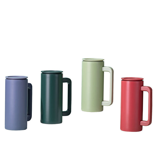 Custom Logo Textured Frosted Handle Vacuum Coffee Cup | Premium Corporate Gifts and Custom Gifts