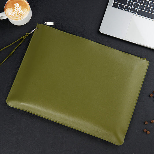 Custom Logo Leather Zipper Document Bag | Premium Corporate Gifts and Custom Gifts