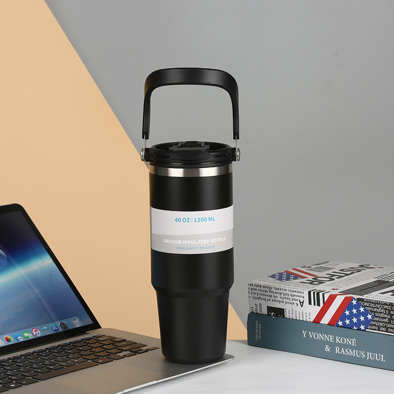 Custom Logo Double Drink Handheld Tumbler Thermos Mug | Premium Corporate Gifts and Custom Gifts
