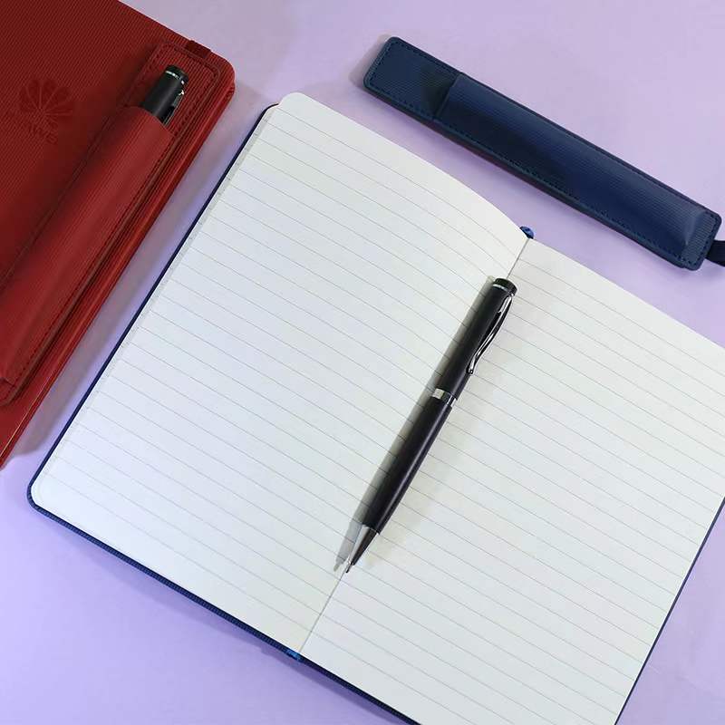 Custom Logo A5 leather pen sleeve notebook | Premium Corporate Gifts and Custom Gifts