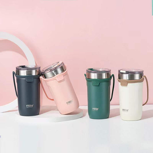 Custom Logo Textured handheld stainless steel coffee cup | Premium Corporate Gifts and Custom Gifts