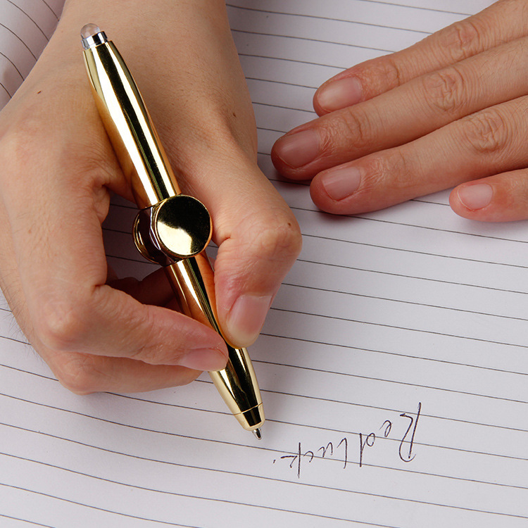 Custom Logo Fidget Spiral Turning Light Ballpoint Pen | Premium Corporate Gifts and Custom Gifts